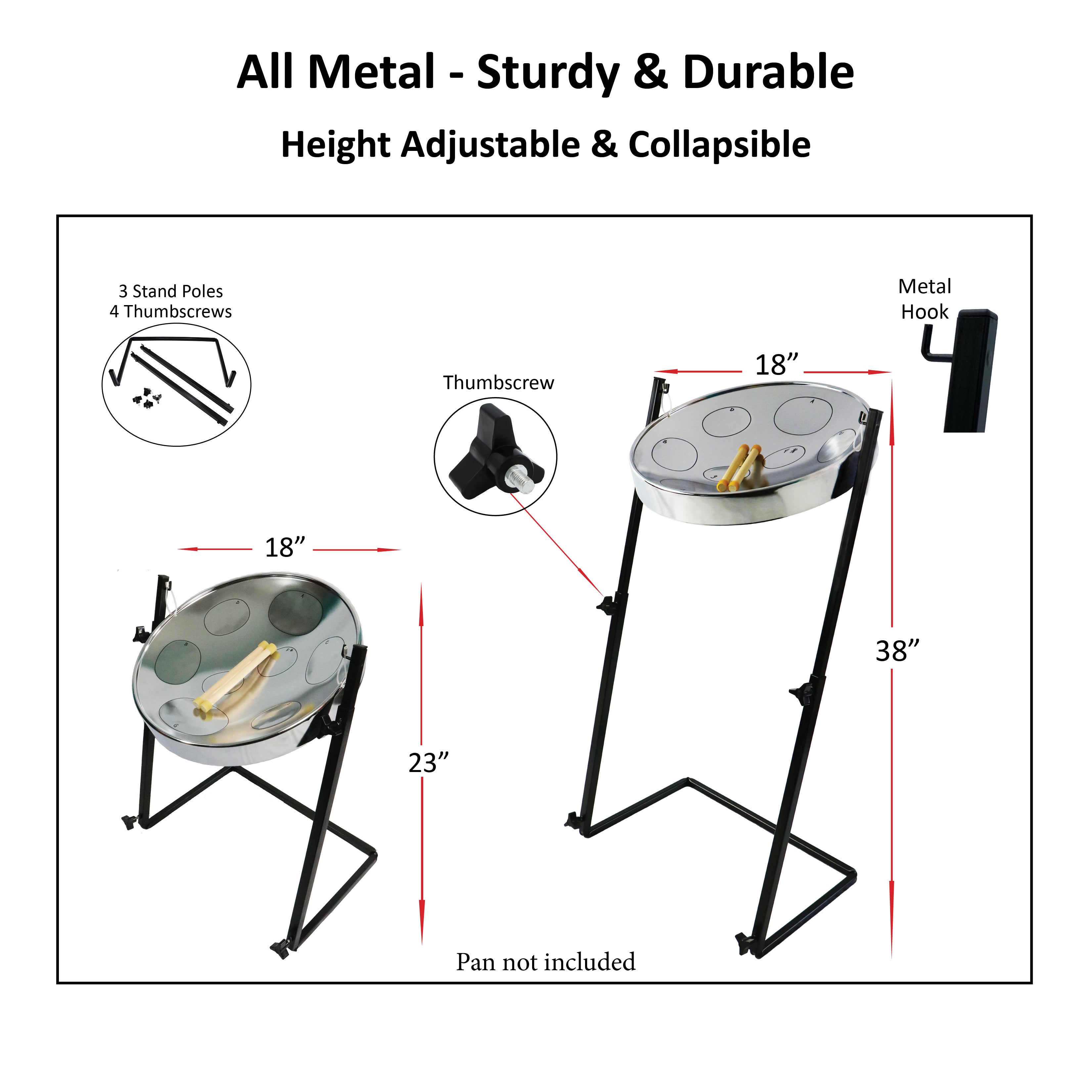 Jumbie Jam Steel Drum - Silver